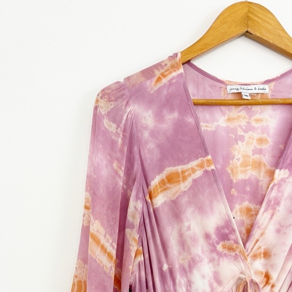 Young Fabulous & Broke Pink Tie Dye Prairie Coastal Maxi Dress Size Medium - Picture 4 of 16